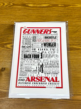 Load image into Gallery viewer, Arsenal Football History Print -Greetings Card