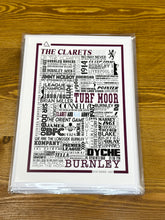 Load image into Gallery viewer, Burnley FC Football History Print - BFC Greetings Card