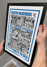 Load image into Gallery viewer, Bolton Wanderers Football History Poster Print Gift- Fan memorabilia