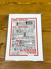 Load image into Gallery viewer, Manchester United Football History Print -Greetings Card
