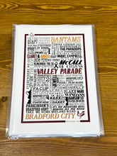 Load image into Gallery viewer, Bradford City Football History Print -Greetings Card