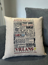 Load image into Gallery viewer, Aston Villa Cushion | Football History Print Cushion | Football Gift | AVFC Gift