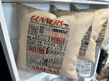 Load image into Gallery viewer, Arsenal Cushion | Football History Print Cushion | Football Gift | AFC Gift