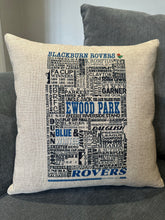 Load image into Gallery viewer, Blackburn Rovers Cushion | Football History Print Cushion | Football Gift | BRFC Gift