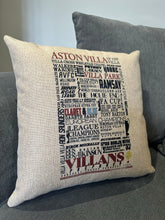 Load image into Gallery viewer, Aston Villa Cushion | Football History Print Cushion | Football Gift | AVFC Gift