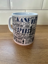 Load image into Gallery viewer, Tottenham Hotspur THFC Mug | Football History Print Wrap | Football Gift | THFC Mug