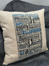 Load image into Gallery viewer, Sheffield Wednesday FC Cushion | Football History Print Cushion | Football Gift | SWFC Gift