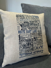 Load image into Gallery viewer, Tottenham Hotspur Cushion | Football History Print Cushion | Football Gift | THFC Gift