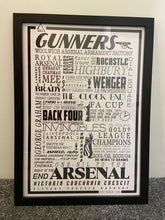 Load image into Gallery viewer, Arsenal Football History Poster Print Gift- Fan memorabilia