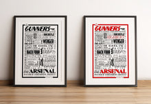 Load image into Gallery viewer, Arsenal Football History Poster Print Gift- Fan memorabilia