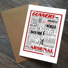 Load image into Gallery viewer, Arsenal Football History Print -Greetings Card
