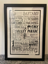 Load image into Gallery viewer, Bradford City Football History Poster Print Gift- Fan memorabilia