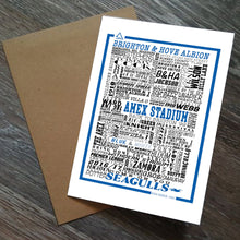 Load image into Gallery viewer, Brighton and Hove Albion Football History Print -Greetings Card