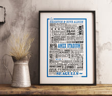 Load image into Gallery viewer, Brighton & Hove Albion Football History Poster Print Gift- Fan memorabilia