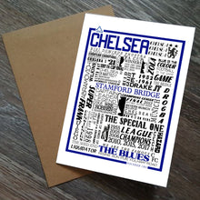 Load image into Gallery viewer, Chelsea Football History Print -Greetings Card
