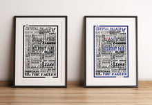 Load image into Gallery viewer, Crystal Palace Football History Poster Print Gift- Fan memorabilia