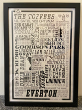 Load image into Gallery viewer, Everton Football History Poster Print Gift- Fan memorabilia