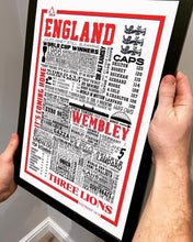 Load image into Gallery viewer, England Football History Poster Print Gift- Fan memorabilia