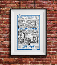 Load image into Gallery viewer, Everton Football History Poster Print Gift- Fan memorabilia