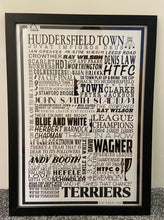 Load image into Gallery viewer, Huddersfield Town Football History Poster Print Gift- Fan memorabilia