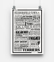Load image into Gallery viewer, Huddersfield Town Football History Poster Print Gift- Fan memorabilia