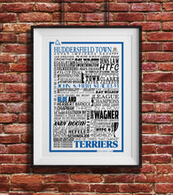 Load image into Gallery viewer, Huddersfield Town Football History Poster Print Gift- Fan memorabilia