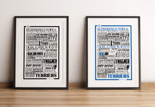Load image into Gallery viewer, Huddersfield Town Football History Poster Print Gift- Fan memorabilia