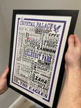 Load image into Gallery viewer, Crystal Palace Football History Poster Print Gift- Fan memorabilia