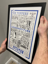 Load image into Gallery viewer, Everton Football History Poster Print Gift- Fan memorabilia