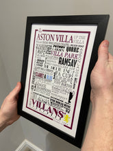 Load image into Gallery viewer, Aston Villa Football History Poster Print Gift- Fan memorabilia