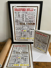 Load image into Gallery viewer, Bradford Bulls Rugby History Poster Print Gift- Fan memorabilia