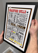 Load image into Gallery viewer, Bradford Bulls Rugby History Poster Print Gift- Fan memorabilia