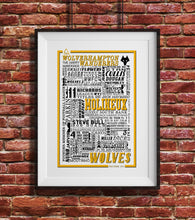 Load image into Gallery viewer, Wolves Football History Poster Print Gift- Fan memorabilia