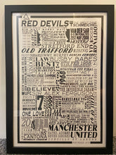 Load image into Gallery viewer, Manchester United Football History Poster Print Gift- Fan memorabilia