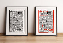 Load image into Gallery viewer, Manchester United Football History Poster Print Gift- Fan memorabilia