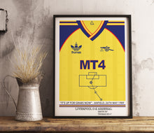 Load image into Gallery viewer, Michael Thomas Arsenal v Liverpool 1989 Title winner Memorable Match Shirt Print Gift- Arsenal Fan memorabilia- AFC