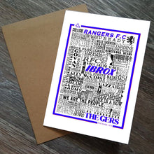 Load image into Gallery viewer, Rangers Football History Print -Greetings Card