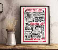 Load image into Gallery viewer, Sunderland FC Football History Poster Print Gift- Fan memorabilia