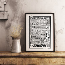 Load image into Gallery viewer, West Ham United Football History Poster Print Gift- Fan memorabilia