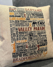 Load image into Gallery viewer, Bradford City Cushion | Football History Print Cushion | Football Gift | BCAFC Gift