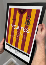 Load image into Gallery viewer, Mark Yeates BCAFC 4-2 Chelsea FA Cup Memorable Match Shirt Print Gift- Fan memorabilia- Bradford City