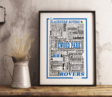 Load image into Gallery viewer, Blackburn Rovers Football History Poster Print Gift- Fan memorabilia