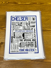 Load image into Gallery viewer, Chelsea Football History Print -Greetings Card
