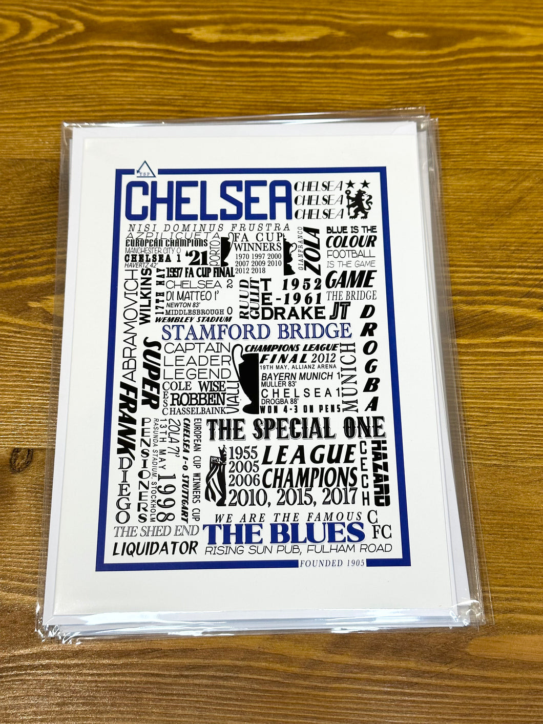 Chelsea Football History Print -Greetings Card