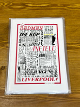 Load image into Gallery viewer, Liverpool Football History Print -Greetings Card
