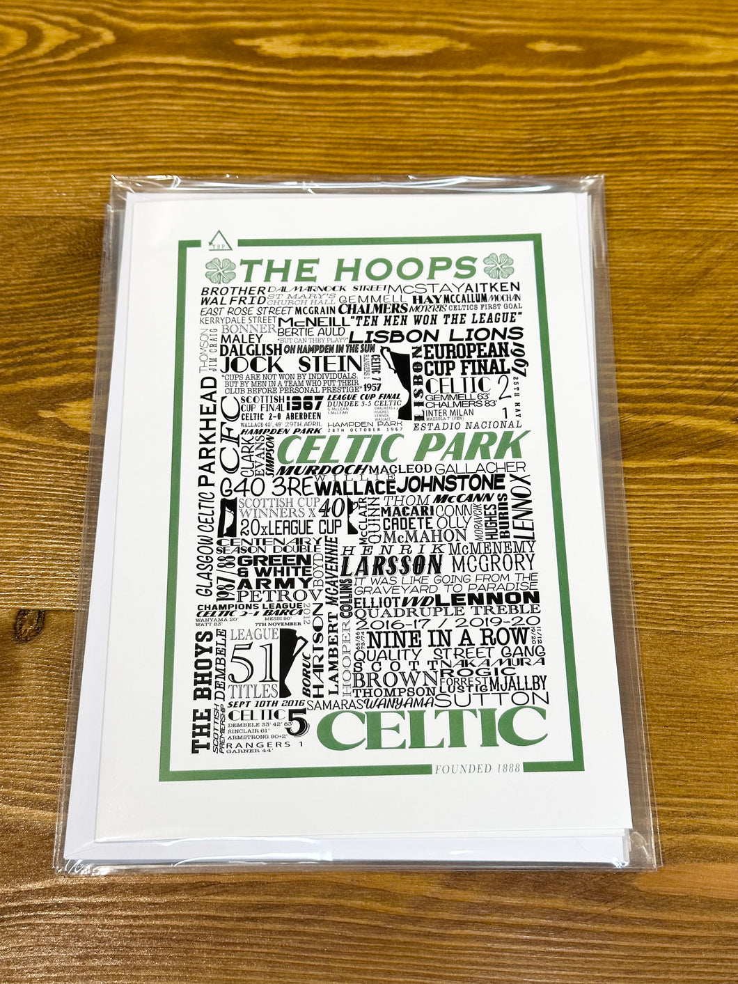 Celtic Football History Print -Greetings Card