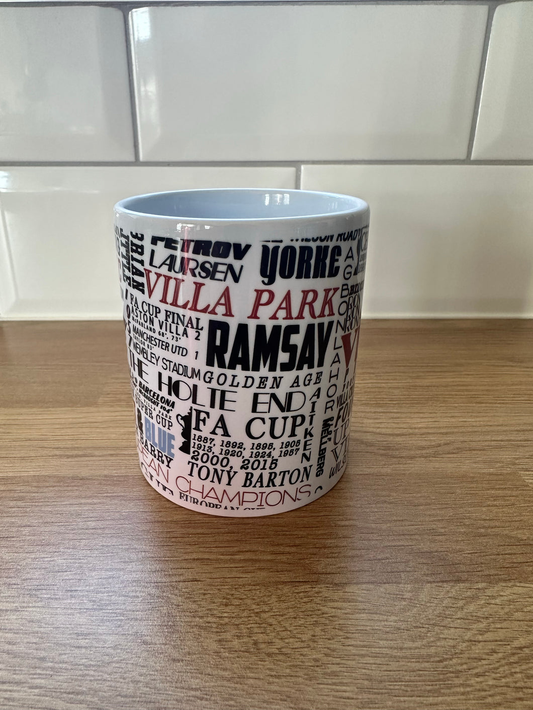 Aston Villa AVFC Mug | Football History Print Wrap | Football Gift | AVFC Mug