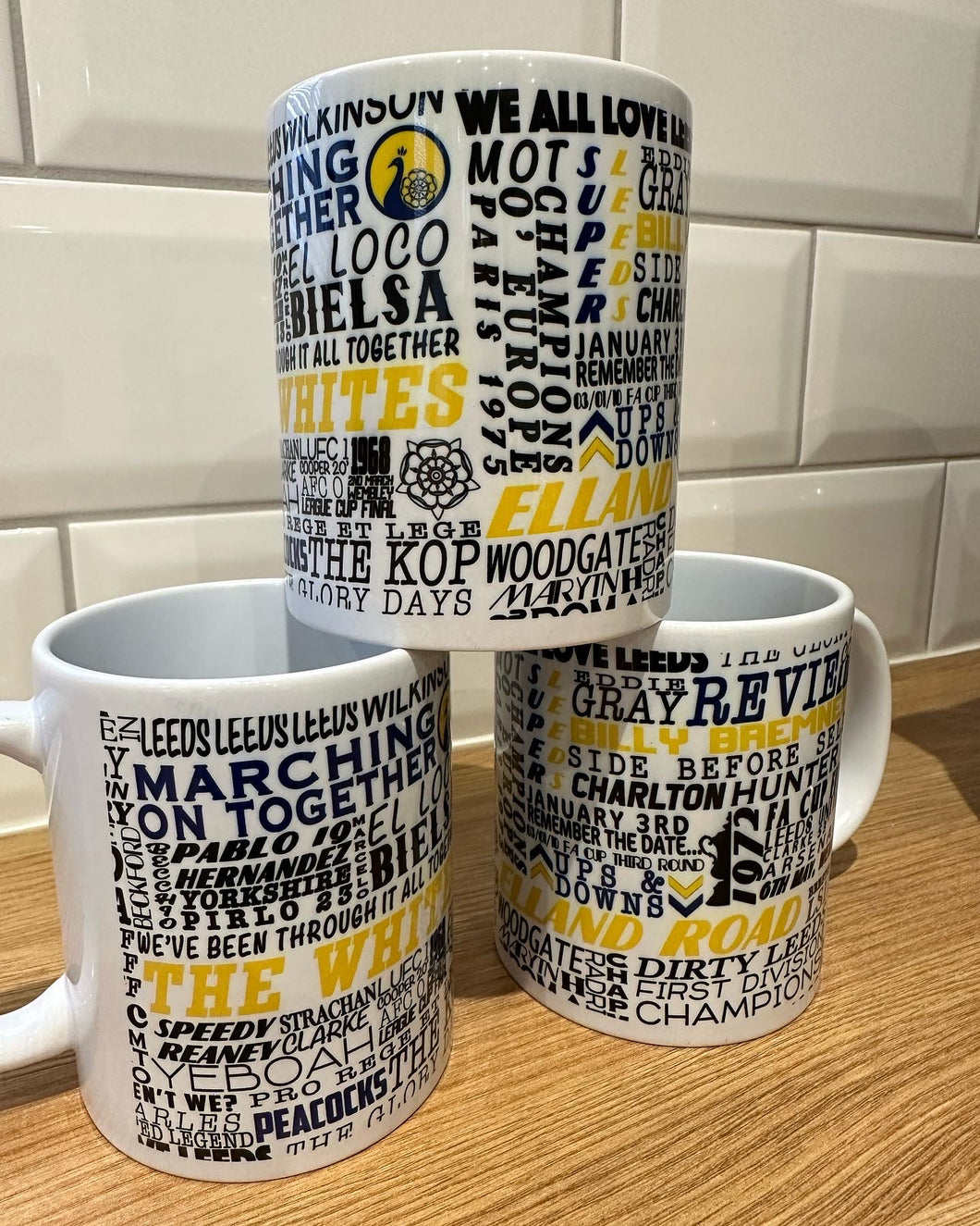 Leeds United Mug | Football History Print Wrap | Football Gift | LUFC Mug