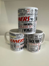 Load image into Gallery viewer, Arsenal FC Mug | Football History Print Wrap | Football Gift | AFC Mug
