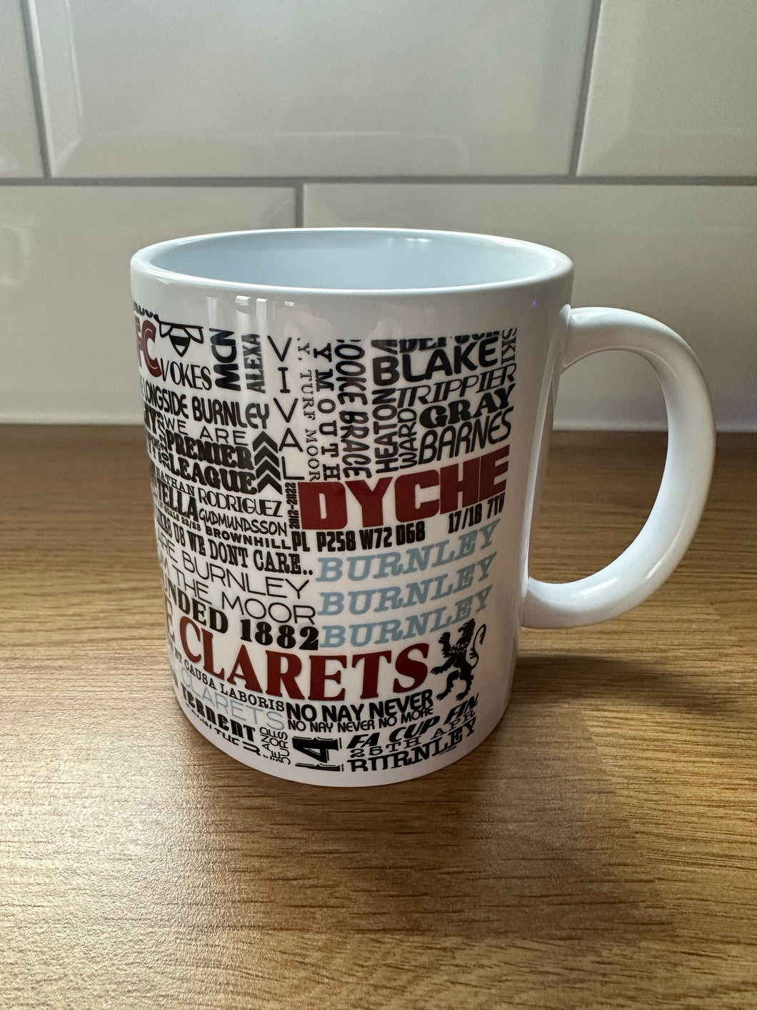 Burnley FC Mug | Football History Print Wrap | Football Gift | BFC Mug